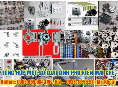 Tổng hợp một số loại linh phụ kiện mái che