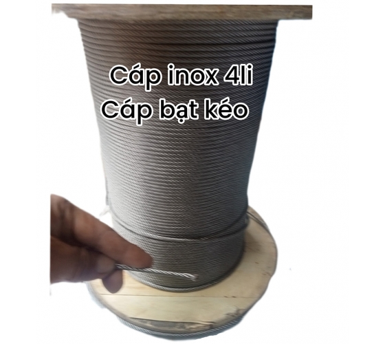 Cáp bạt kéo Inox 4 li